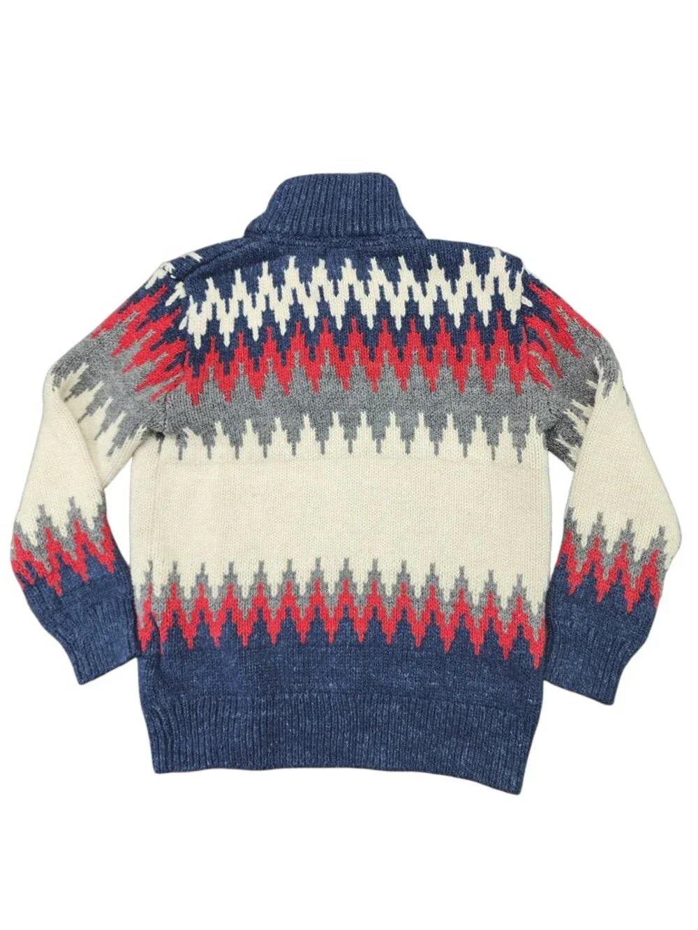 Gap Kids Pullover Knit Sweater Size S(6/7) Fair Isle Mountain Christmas Pattern